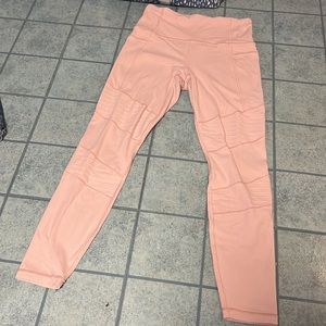 Athleta inclination Moto tight in light pink M